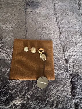 Pandora Gold and Silver Filigree Charm Trio